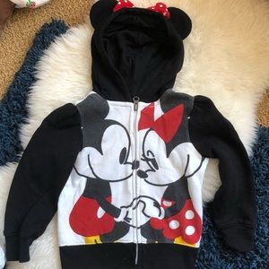 Mickey and Minnie zip up hoodie